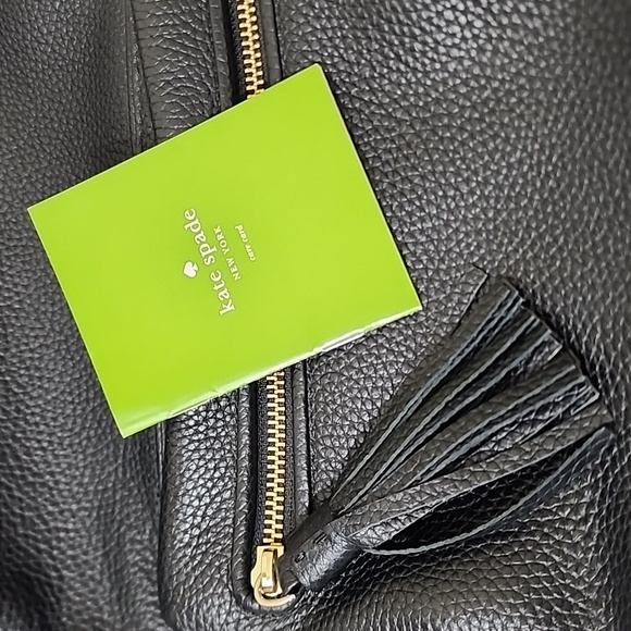 Kate Spade Black Leather Full Size Backpack - Picture 9 of 9